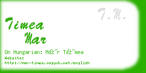 timea mar business card